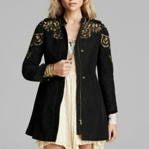 Free People embroidered Sargent Military Jacket